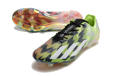 Adidas X Crazyfast Limited Edition FG Firm Ground Soccer Cleats - White/Yellow/Orange/Black
