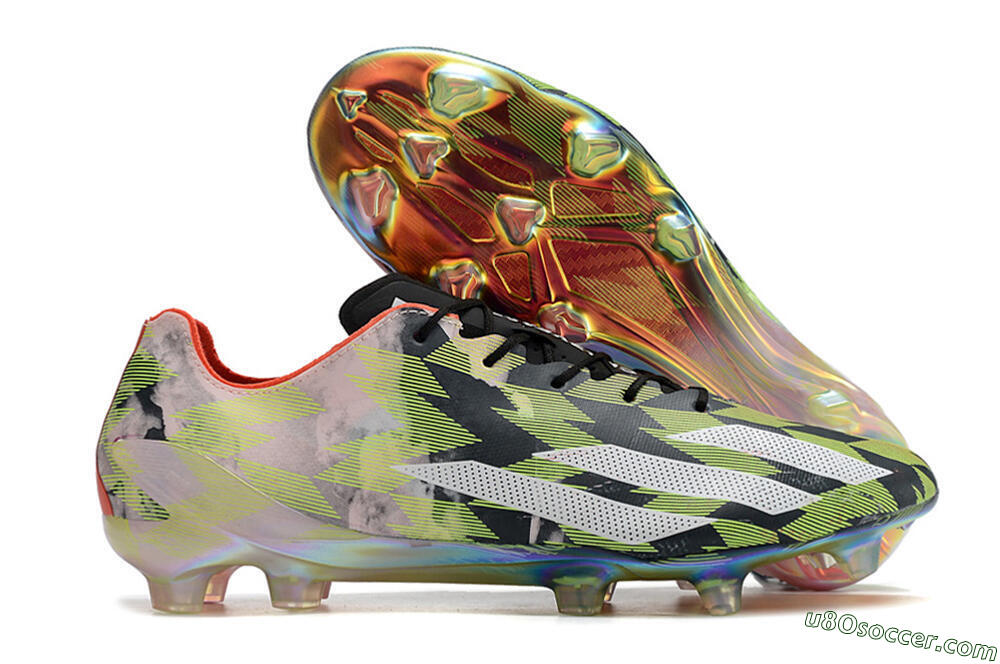 Adidas X Crazyfast Limited Edition FG Firm Ground Soccer Cleats - White/Yellow/Orange/Black 1
