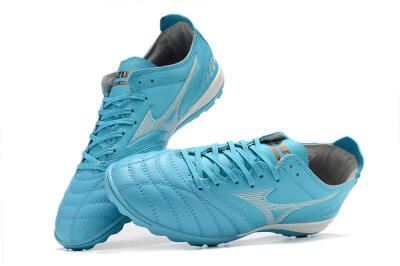 Mizuno WAVE CUP Classic TF Artificial Turf Soccer Shoes - Blue/Grey/White