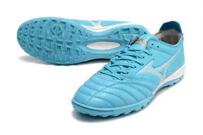 Mizuno WAVE CUP Classic TF Artificial Turf Soccer Shoes - Blue/Grey/White