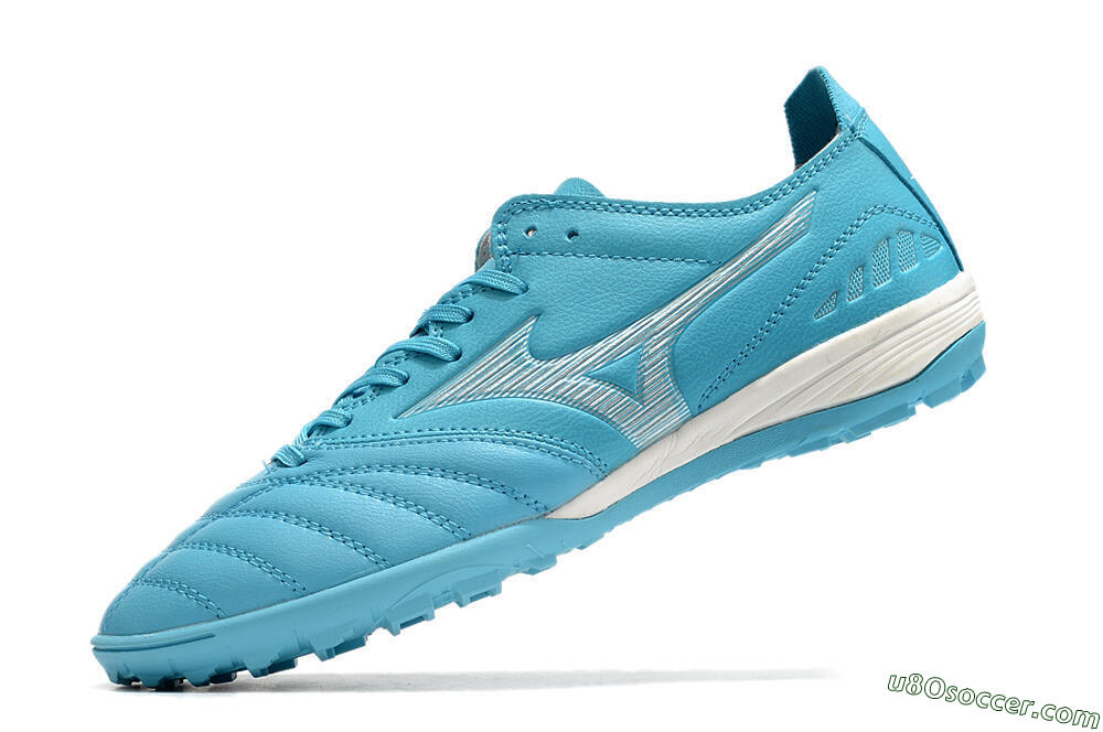 Mizuno WAVE CUP Classic TF Artificial Turf Soccer Shoes - Blue/Grey/White 7