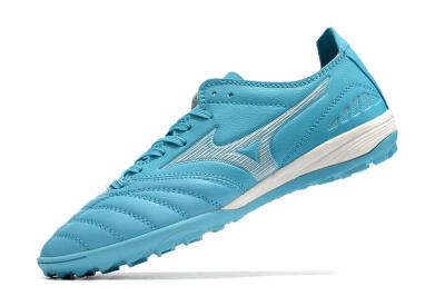 Mizuno WAVE CUP Classic TF Artificial Turf Soccer Shoes - Blue/Grey/White