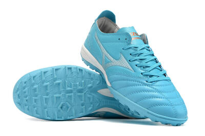 Mizuno WAVE CUP Classic TF Artificial Turf Soccer Shoes - Blue/Grey/White
