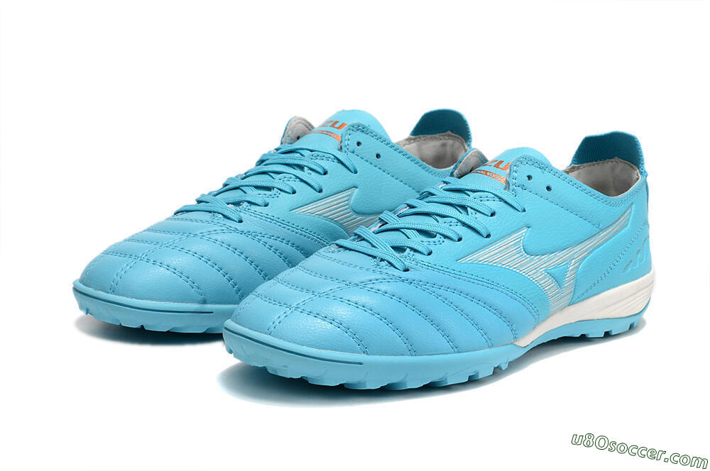 Mizuno WAVE CUP Classic TF Artificial Turf Soccer Shoes - Blue/Grey/White 9