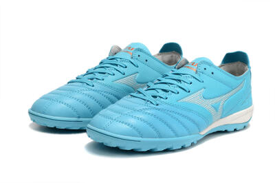 Mizuno WAVE CUP Classic TF Artificial Turf Soccer Shoes - Blue/Grey/White