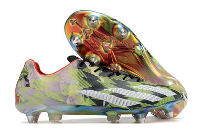 Adidas X Crazyfast Limited Edition SG Soft Ground Soccer Cleats - White/Yellow/Orange/Black