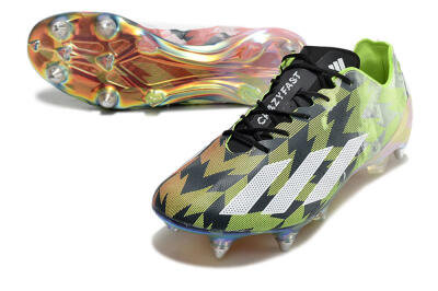 Adidas X Crazyfast Limited Edition SG Soft Ground Soccer Cleats - White/Yellow/Orange/Black