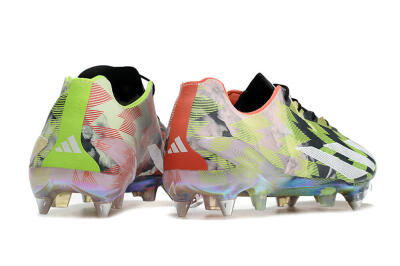 Adidas X Crazyfast Limited Edition SG Soft Ground Soccer Cleats - White/Yellow/Orange/Black