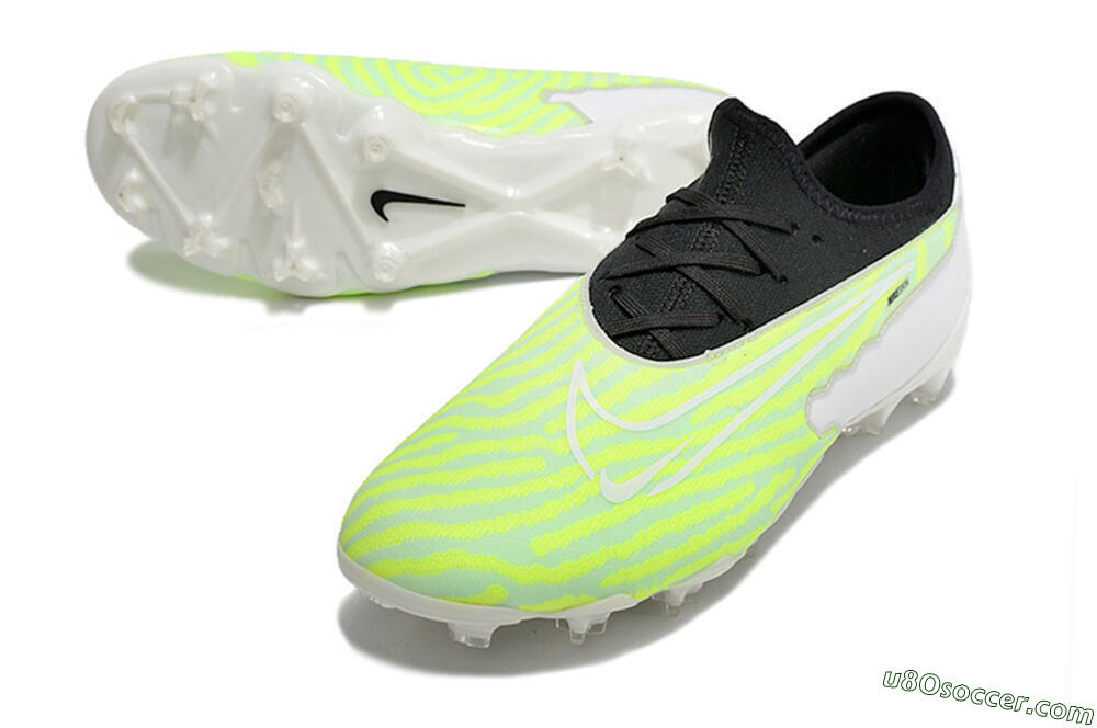 Nike React Phantom GX Academy FG Firm Ground Soccer Cleats - Yellow/Black/White 3