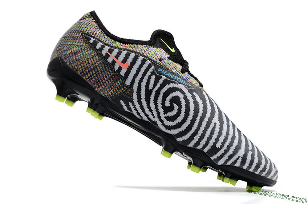 Nike React Phantom GX Academy FG Firm Ground Soccer Cleats - Grey/Black/Yellow 4