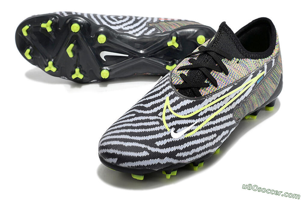 Nike React Phantom GX Academy FG Firm Ground Soccer Cleats - Grey/Black/Yellow 3