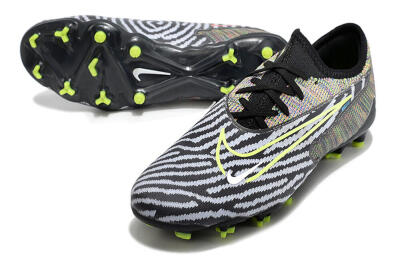 Nike React Phantom GX Academy FG Firm Ground Soccer Cleats - Grey/Black/Yellow