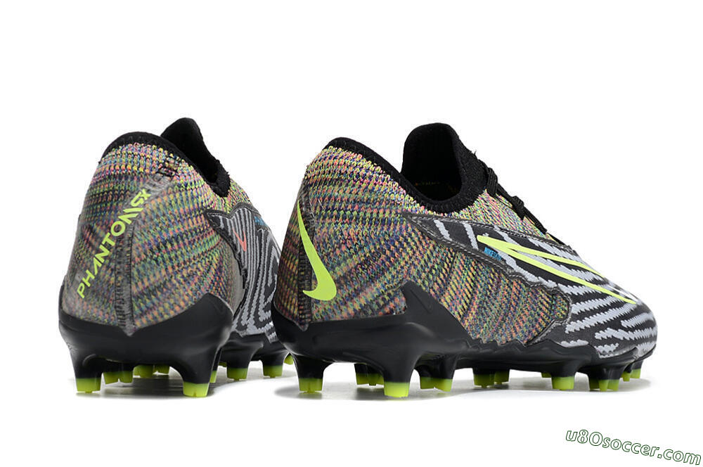 Nike React Phantom GX Academy FG Firm Ground Soccer Cleats - Grey/Black/Yellow 6