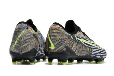 Nike React Phantom GX Academy FG Firm Ground Soccer Cleats - Grey/Black/Yellow