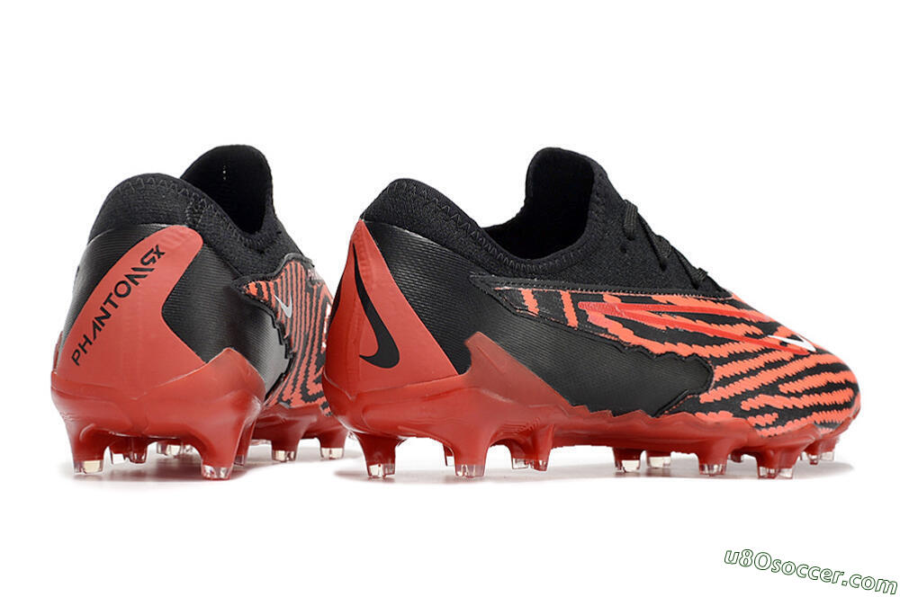 Nike React Phantom GX Academy FG Firm Ground Soccer Cleats - Red/Black/White 6