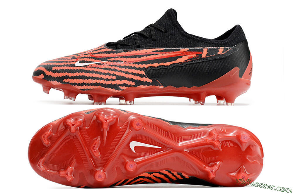 Nike React Phantom GX Academy FG Firm Ground Soccer Cleats - Red/Black/White 0