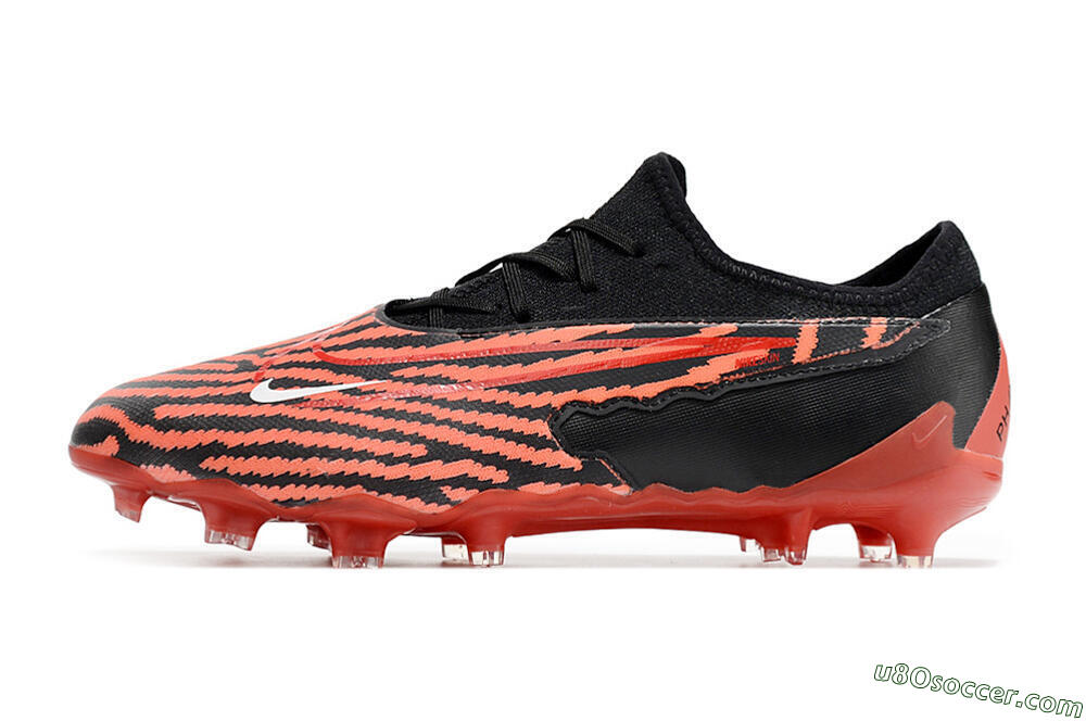 Nike React Phantom GX Academy FG Firm Ground Soccer Cleats - Red/Black/White 2