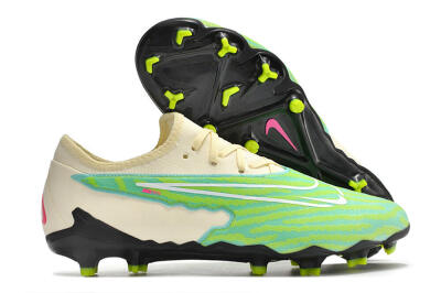 Nike React Phantom GX Academy FG Firm Ground Soccer Cleats - Green/Beige/Black