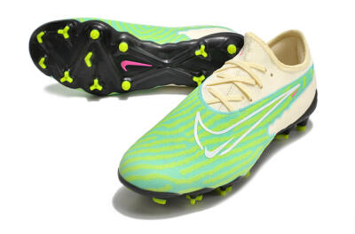 Nike React Phantom GX Academy FG Firm Ground Soccer Cleats - Green/Beige/Black