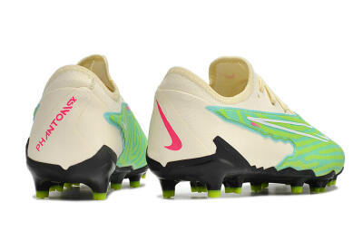 Nike React Phantom GX Academy FG Firm Ground Soccer Cleats - Green/Beige/Black