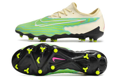 Nike React Phantom GX Academy FG Firm Ground Soccer Cleats - Green/Beige/Black