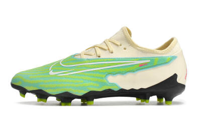 Nike React Phantom GX Academy FG Firm Ground Soccer Cleats - Green/Beige/Black