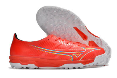 Mizuno Alpha Made in Japan TF Artificial Turf Soccer Shoes - Red/Yellow/White
