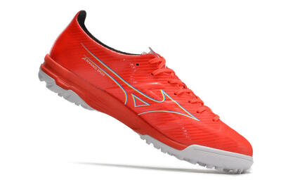 Mizuno Alpha Made in Japan TF Artificial Turf Soccer Shoes - Red/Yellow/White