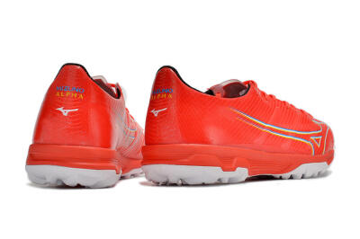 Mizuno Alpha Made in Japan TF Artificial Turf Soccer Shoes - Red/Yellow/White