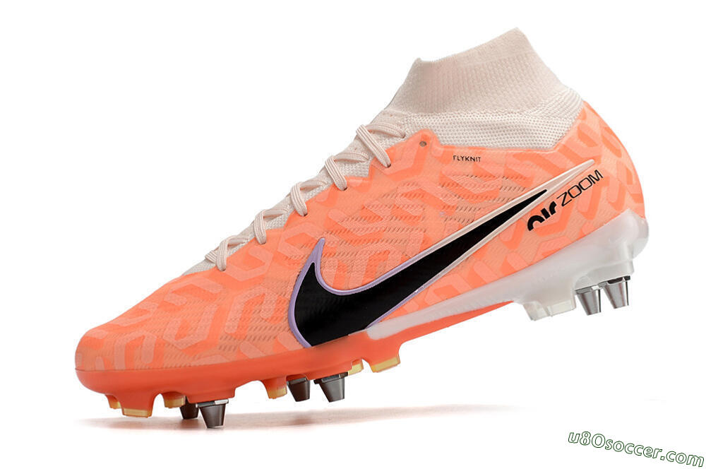Nike Air Zoom Mercurial Superfly 9 Elite SG Soft Ground Soccer Cleats - Orange/Black/Purple/Yellow 5