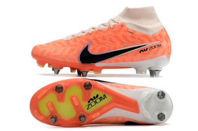 Nike Air Zoom Mercurial Superfly 9 Elite SG Soft Ground Soccer Cleats - Orange/Black/Purple/Yellow