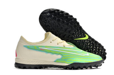 Nike React Phantom GX Pro TF Artificial Turf Soccer Shoes - Green/Beige/Black