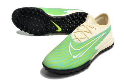 Nike React Phantom GX Pro TF Artificial Turf Soccer Shoes - Green/Beige/Black