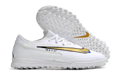 Nike React Phantom GX Pro TF Artificial Turf Soccer Shoes - White/Gold/Black