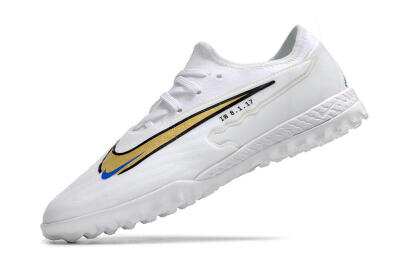 Nike React Phantom GX Pro TF Artificial Turf Soccer Shoes - White/Gold/Black