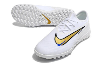 Nike React Phantom GX Pro TF Artificial Turf Soccer Shoes - White/Gold/Black