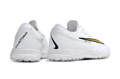 Nike React Phantom GX Pro TF Artificial Turf Soccer Shoes - White/Gold/Black