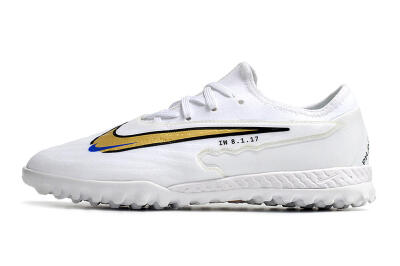Nike React Phantom GX Pro TF Artificial Turf Soccer Shoes - White/Gold/Black