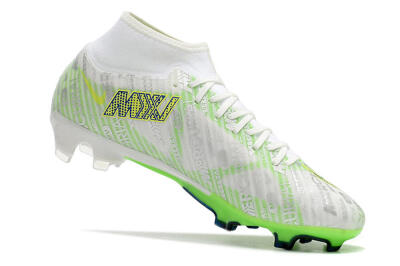 Nike Air Zoom Mercurial Superfly 9 Academy FG Firm Ground Soccer Cleats - White/Green/Yellow