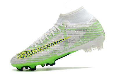Nike Air Zoom Mercurial Superfly 9 Academy FG Firm Ground Soccer Cleats - White/Green/Yellow