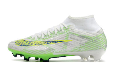 Nike Air Zoom Mercurial Superfly 9 Academy FG Firm Ground Soccer Cleats - White/Green/Yellow