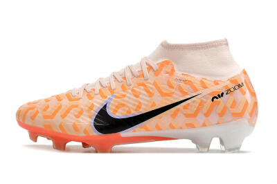 Nike Air Zoom Mercurial Superfly 9 Academy FG Firm Ground Soccer Cleats - Orange/Black/Purple