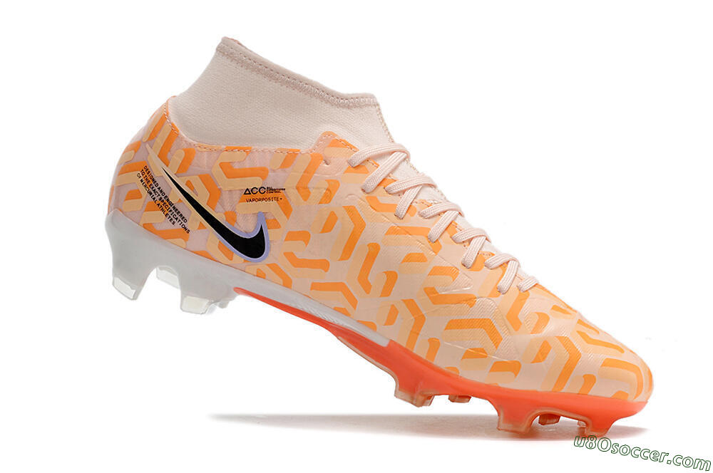 Nike Air Zoom Mercurial Superfly 9 Academy FG Firm Ground Soccer Cleats - Orange/Black/Purple 4