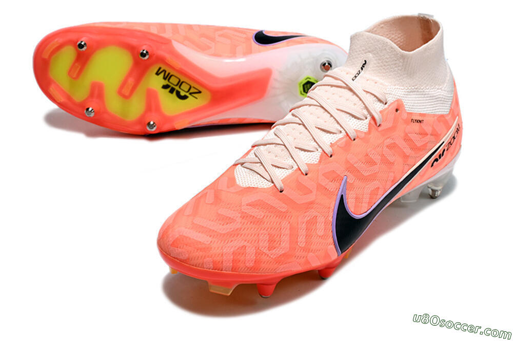 Nike Air Zoom Mercurial Superfly 9 Elite SG Soft Ground Soccer Cleats - Orange/Black/Purple 3