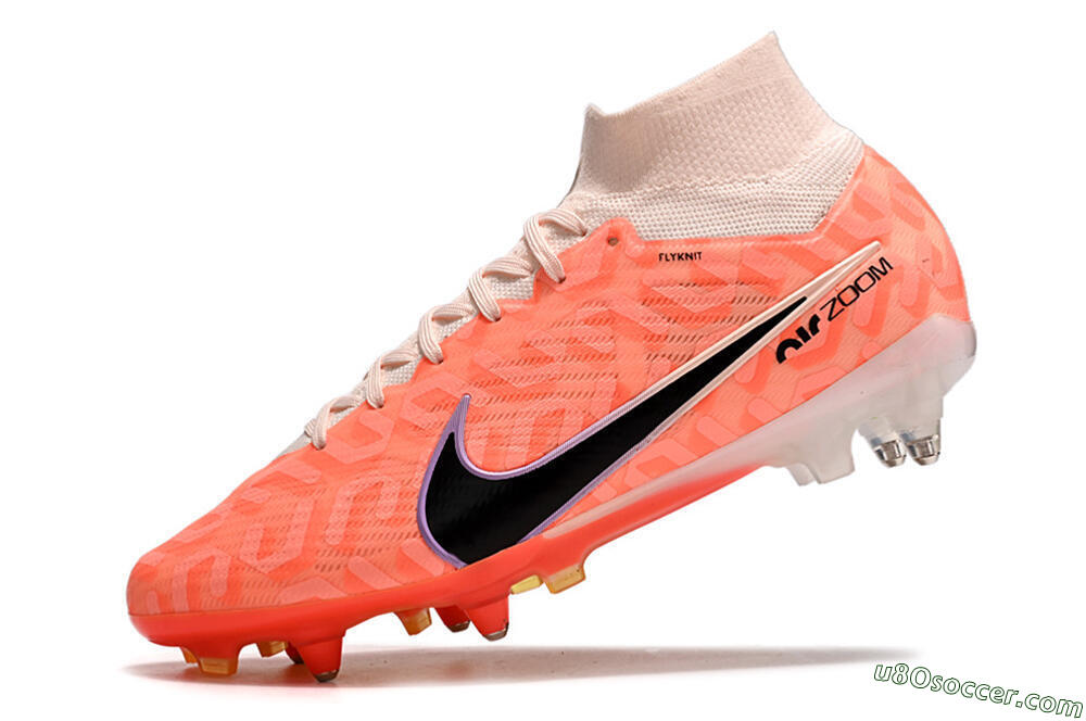 Nike Air Zoom Mercurial Superfly 9 Elite SG Soft Ground Soccer Cleats - Orange/Black/Purple 5