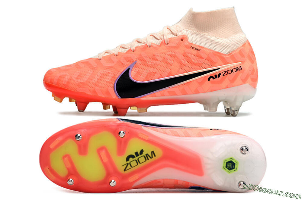 Nike Air Zoom Mercurial Superfly 9 Elite SG Soft Ground Soccer Cleats - Orange/Black/Purple 0