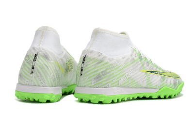 Nike Air Zoom Mercurial Superfly 9 Academy TF Artificial Turf Soccer Shoes - White/Green/Yellow