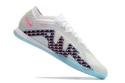 Nike Air Zoom Mercurial Vapor 15 Elite IC Indoor & Futsal Soccer Shoes - White/Blue/Black/Pink