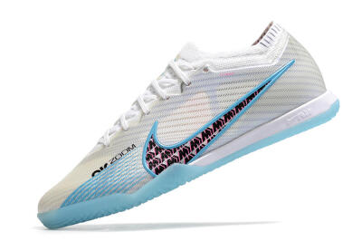 Nike Air Zoom Mercurial Vapor 15 Elite IC Indoor & Futsal Soccer Shoes - White/Blue/Black/Pink