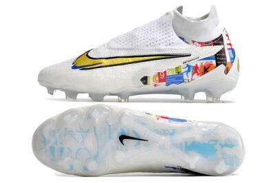 Harry Kane x Nike Phantom GX DF Elite FG Firm Ground Soccer Cleats - White/Gold/Blue